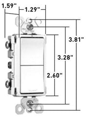LEGRAND Legrand-Pass & Seymour TM811-WCC Combination Switch 15 Amp 120 Volt