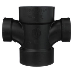 CHARLOTTE PIPE Charlotte Pipe 02970 3x3x2x2 Sanitary Tee - Hub x Hub x Hub x Hub - ABS DWV