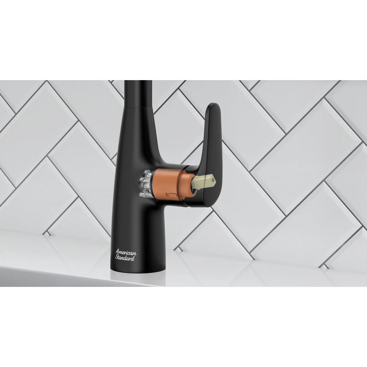 AMERICAN STANDARD American Standard 7077300.243 Colony PRO Single-Handle Pull-Down Dual Spray Kitchen Faucet 1.5 gpm/5.7 L/min in Matte Black