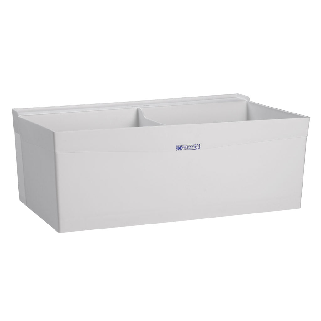MUSTEE MUSTEE 27W UTILATWIN Thermoplastic Laundry / Utility Tub, Wall-Mount, 34 x 40 x 24, 5532