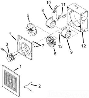 NUTONE S97011723 AIR CLEANER REPLACEMENT PARTS
