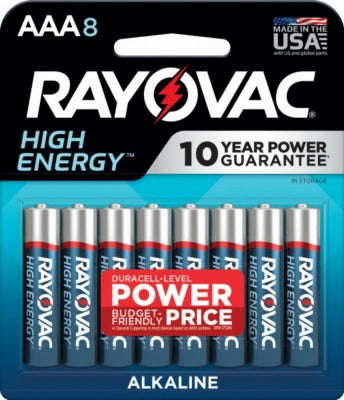RAYOVAC Rayovac 824-8K Aaa Alkaline Battery 8 Pack