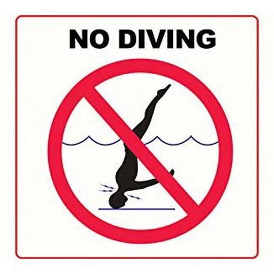 ARMCO ADM-NODIVEBLACK SIGNS AND SIGN HOLDERS