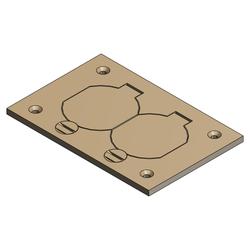 ABB ABB P64DS Steel City P-64-DS Brass Cover Plate