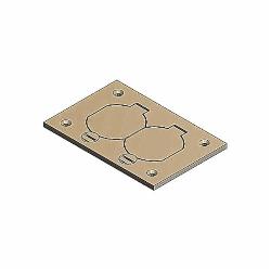 ABB ABB P64DS Steel City P-64-DS Brass Cover Plate