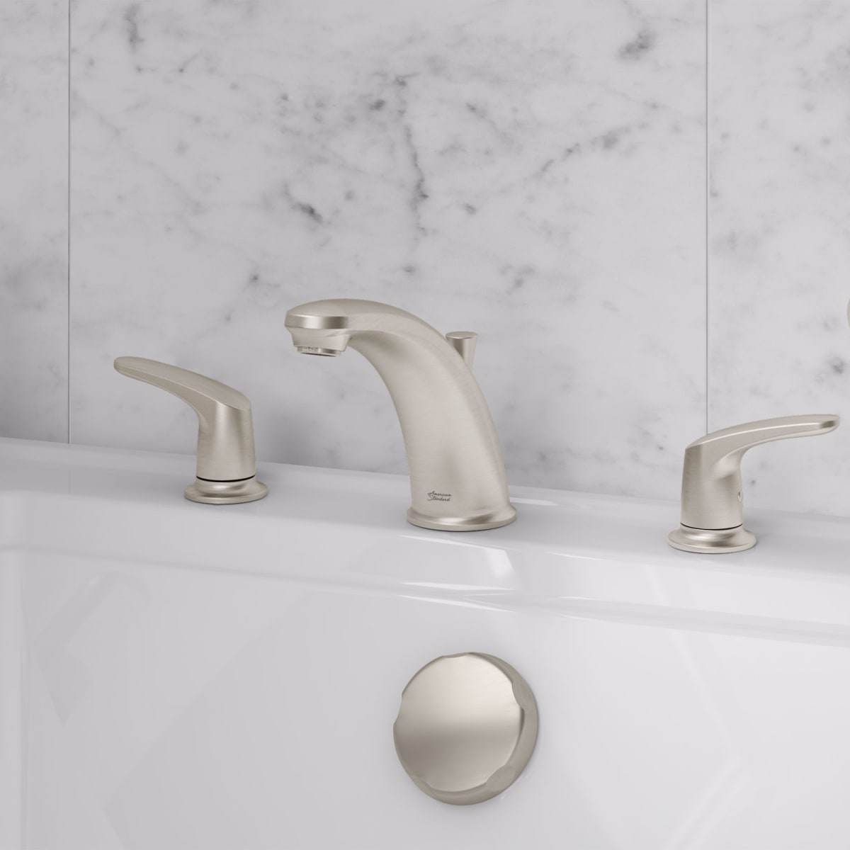 AMERICAN STANDARD American Standard T075920295 Colony PRO Bathtub Faucet Trim With Lever Handles for Flash Rough-In Valve in Brushed Nickel