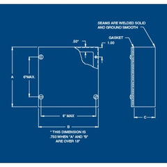 AUSTIN ELECTRICAL ENCLOSURES Austin Electrical Enclosures AB-18188GSB 18x18x8 Screw-Cover Gasketed Box