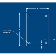 Austin Electrical Enclosures AB-1010JP JIC Panel 8-875 in W x 8-875 in H