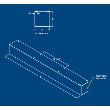 AUSTIN ELECTRICAL ENCLOSURES Austin electrical enclosures AB-6624ST screw cover trough 24 in 6 in 6 in