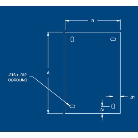 AUSTIN ELECTRICAL ENCLOSURES Austin AB-88JP 6-7/8x6-7/8 Panel