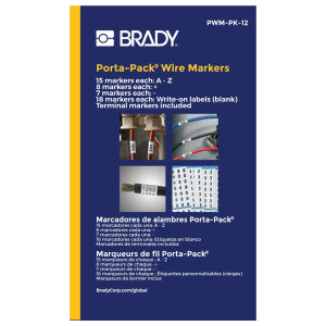 BRADY Brady PWM-PK-12 Porta PK WM Refill Legend A to Z