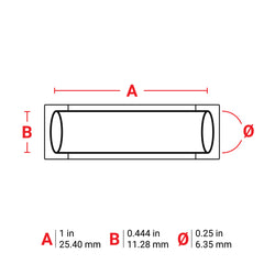 Brady PSPT-250-1-WT Sleeve, Heat Shrink, 0.25 In Dia x 1 In W, Replacement MPN