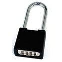 CCL SECURITY PRODUCTS K500-2-1/4 Padlock, Resettable, 4-Dial, 2 Width, 1 Shackle Clearance, Heavy Pressure Cast, Black Epoxy