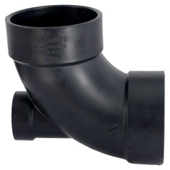Charlotte Pipe 00303-1000 4x4x2 1/4 Bend - 90 Deg - Elbow (Low Heel) - Hub x Hub - ABS DWV
