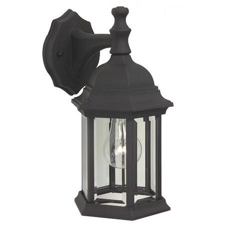 CRAFTMADE Craftmade Z294-05 Hex Collection Medium Outdoor Wall Sconce, (1) Type A Incandescent Lamp, Matte Black Housing