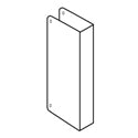 DON-JO MFG INC 90-S-CW Door Lock Wrap Around Plate, Blank, 5 Width x 12 Height, 1-3/4 Door, 22 Gauge, Stainless Steel, With Trim Screw
