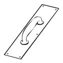 DON-JO MFG INC 7110-628 Door Pull Plate ANSI J405 16 Length x 4 Width Replacement MPN