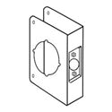 DON-JO MFG INC 61-AB-CW Door Lock Wrap Around Plate, 4 Width x 4-1/2 Height, 2-3/8 Backset, 1-3/4 Door, 2-1/8 Hole, 22 Gauge, Antique Brass