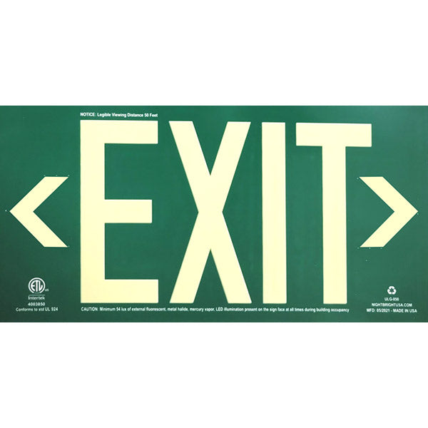 EXIT SIGNS AND EMERGENCY LIGHTING 90-8924G SIGNS AND SIGN HOLDERS