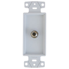 Hubbell Premise Wiring NS780W 1-Gang Frame Decorator Plate F-connector White