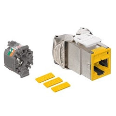 LEVITON Leviton 61SJK-RY6 Mod Jack, Atlas-X1, Category 6 Shielded Connector, Yellow