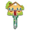 Lucky Line B105S House Key, Schlage, Home, Brass, Enamel Coating, 1 each per Card