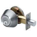 Master Lock DS0615KA4 Door Deadbolt KW1 Single Cylinder 4-Way Adjustable Backset Keyed Alike Satin Nickel
