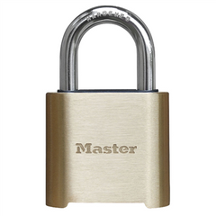 Master Lock 975DCOM 2 Brass, Resettable, 1 Steel Shackle Display Pkg