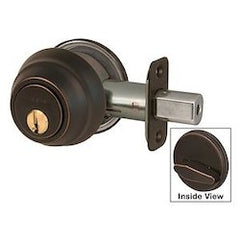 Master Lock DSH0612PKA4S Door Deadbolt, SC1 Single Cylinder, Keyed Alike, Adjustable Latch, Aged Bronze
