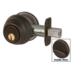 Master Lock DSH0612PKA4S Door Deadbolt, SC1 Single Cylinder, Keyed Alike, Adjustable Latch, Aged Bronze