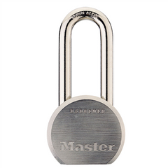 Master Lock 930DLHPF Padlock, Keyed Different, 5-Pin Cylinder, 2-1/2 Width, 2 Shackle Clearance, Solid Steel