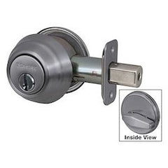 MASTER LOCK COMPANY DSH0615KA4 Door Deadbolt, KW1 Single Cylinder, Keyed Alike, Adjustable Latch, Satin Nickel