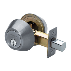 Master Lock DS0715KA4S Door Deadbolt SC1 Double Cylinder 4-Way Adjustable Backset Keyed Alike Satin Nickel