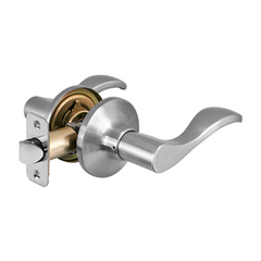 Master Lock WL0415BOX Door Lock, Keyed Different, Wave Lever, 6-Way Adjustable Backset, Satin Nickel
