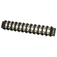 NSI INDUSTRIES NSI Industries TB3096-12 600 Volt 30 Amp #8 Stud Black Glass Filled Polyester 12-Circuit Double Row Terminal Block