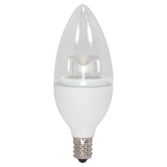 SATCO S8950 2.8W Torpedo Dimmable LED Light Bulb with Candelabra Base