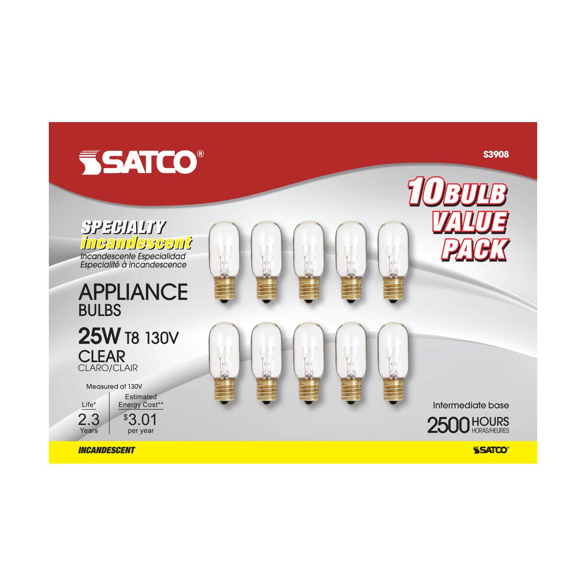 SATCO SATCO S3908 25 W T8 Incandescent Lamp