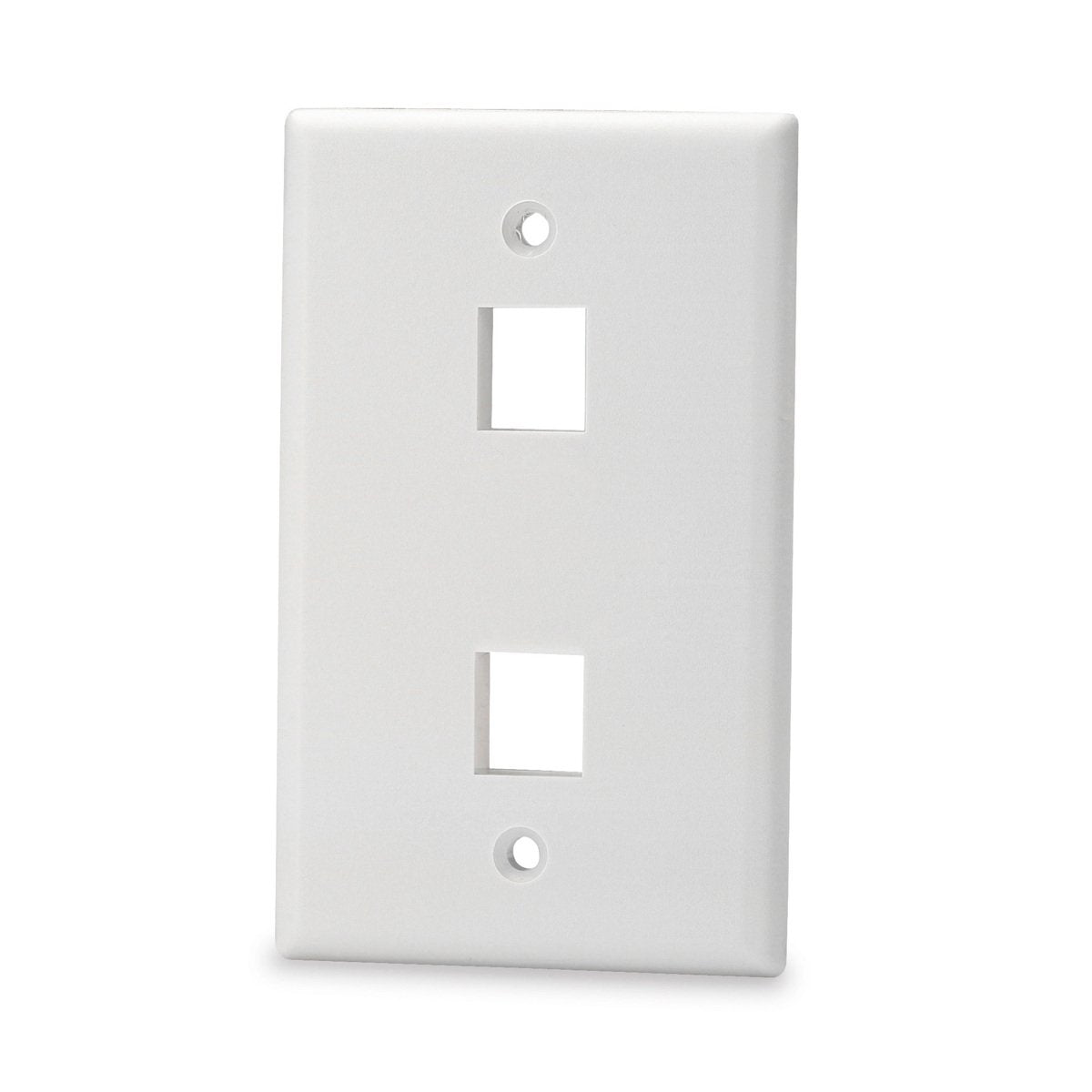 SIGNAMAX Signamax SKF-2-WH 2-Port Single-Gang Keystone Faceplate, White