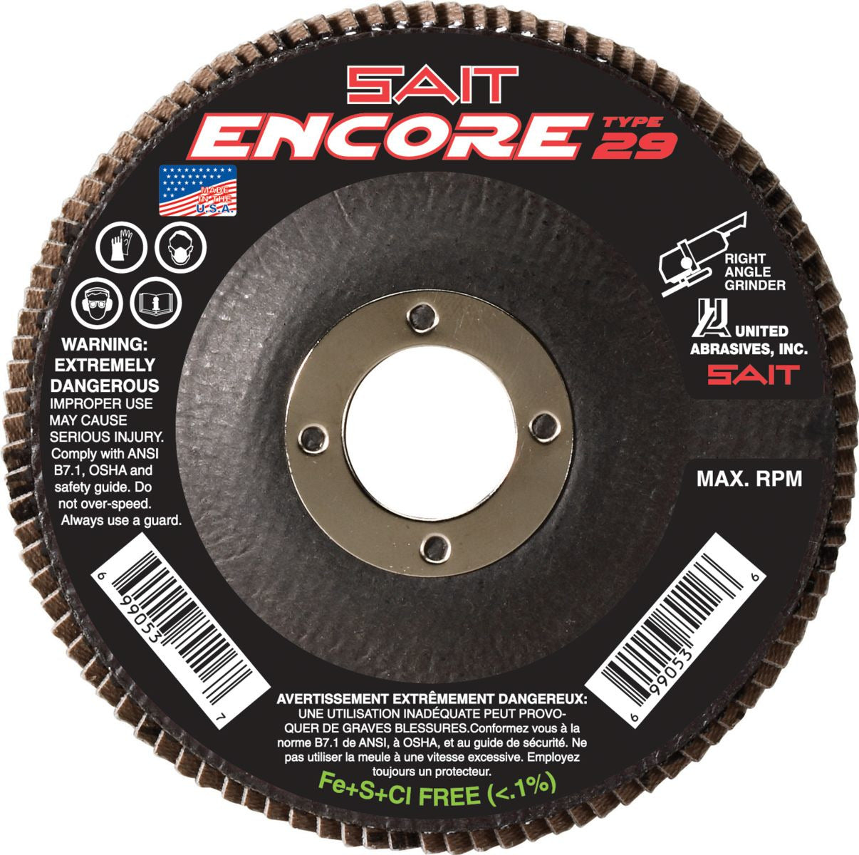 UNITED ABRASIVES SAIT 79109 FLAP DISCS