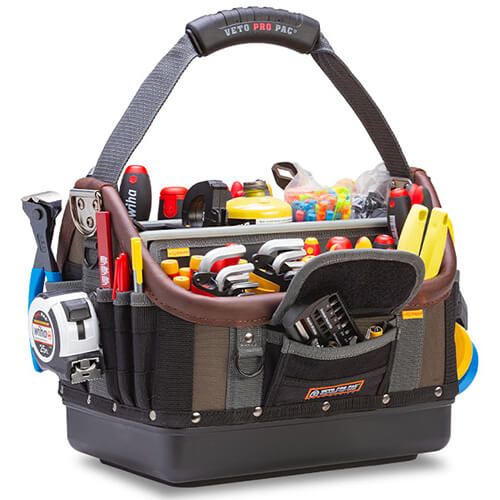 VETO PRO PAC Veto Pro Pac VPP10089 TECH OT-LC Large Capacity Open Top Tool Bag (16 x 12 x 12)