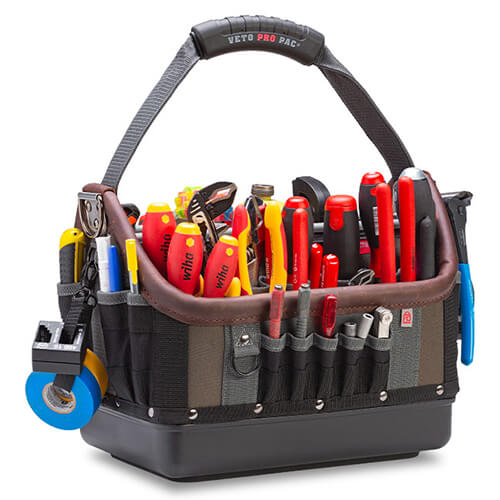 VETO PRO PAC Veto Pro Pac VPP10089 TECH OT-LC Large Capacity Open Top Tool Bag (16 x 12 x 12)