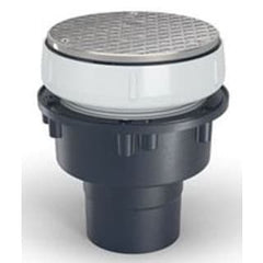 ZURN Zurn EZC-PV4-ST EZC PVC Floor Drain Cleanout 5 Square Nickel Bronze Cover with 4 Solvent Weld Outlet