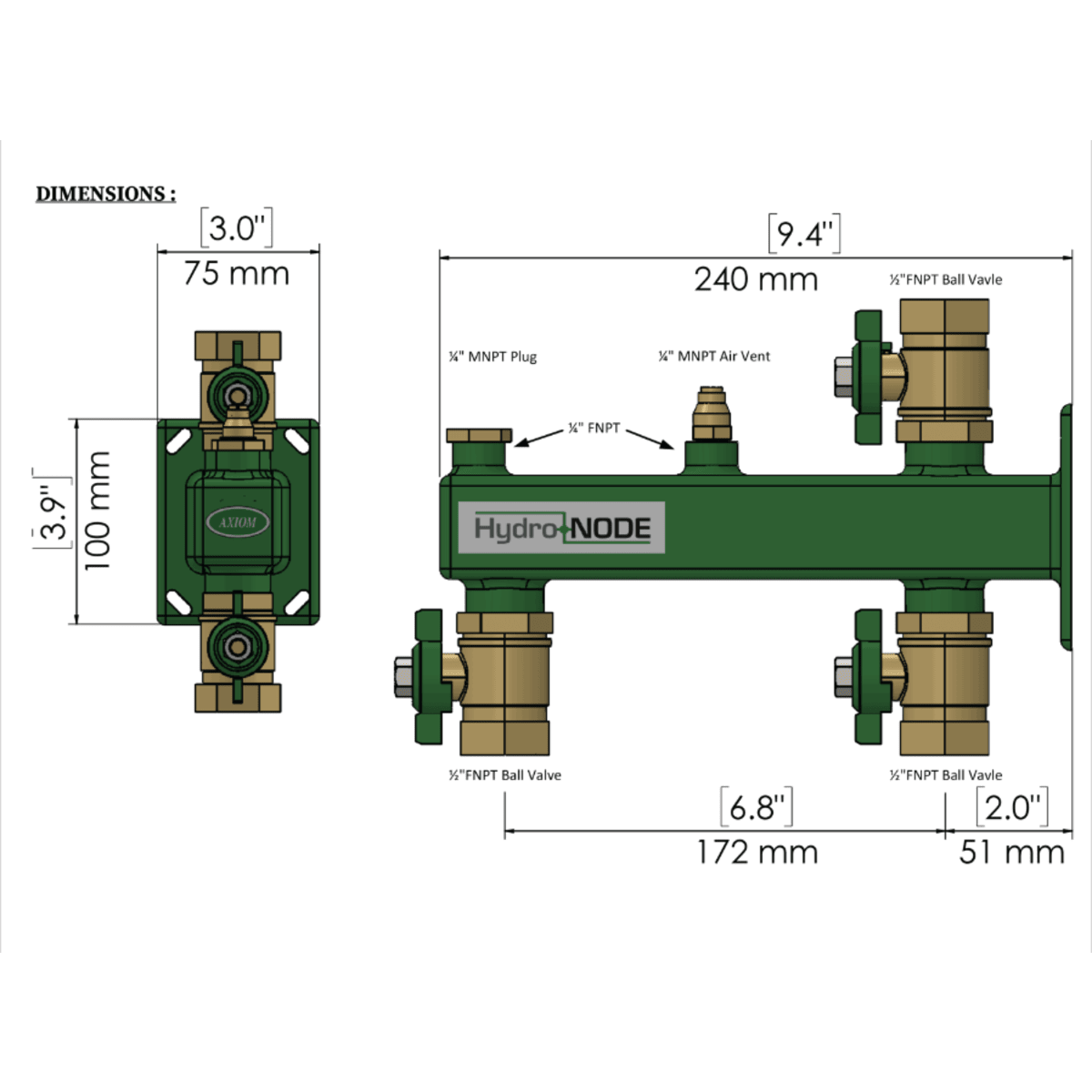 AXIOM Axiom HN-2 Expansion Tank Wall Bracket Full Kit