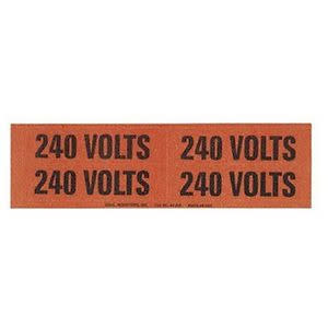 IDEAL Ideal Industries 44-358 Voltage & Conduit Marker Card 240V 1-1/8 in x 4-1/2 in