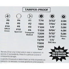 IDEAL INDUSTRIES Ideal Industries 35-933 33 Pc Quick Change Screwdriver Set W/Tamper-Proof Bits