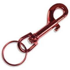 LUCKY LINE 45501 Bolt Snap, 3-1/8 Length, Zinc, Nickel Plated, With 7/8 Split Key Ring