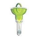 Lucky Line B109S House Key, Schlage, Margarita, Brass, Enamel Coating, 1 Each per Card