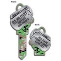 LUCKY LINE B141K House Key, Kwikset, Dog Tags, Brass, Enamel Coating, 1 each per Card