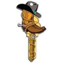 LUCKY LINE PRODUCTS INC B132K House Key, Kwikset, Cowboy, Brass, Enamel Coating, 1 each per Card