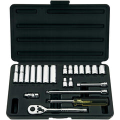 STANLEY Stanley 85-388 Deep Standard Socket Set 21 Pc 1/4 in